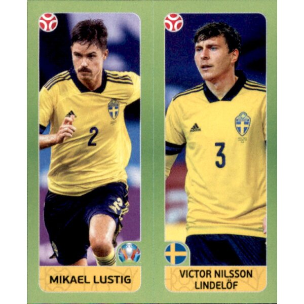 Panini EM 2020 Tournament 2021 - Sticker 541 - Mikael Lustig / Victor Nilsson Lindelöf - Schweden