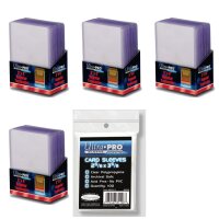 Toploaders - 100 Ultra Pro 3 X 4 Plastic Cases with 100 Soft Card Sleeves for Trading Cards by Ultra Pro