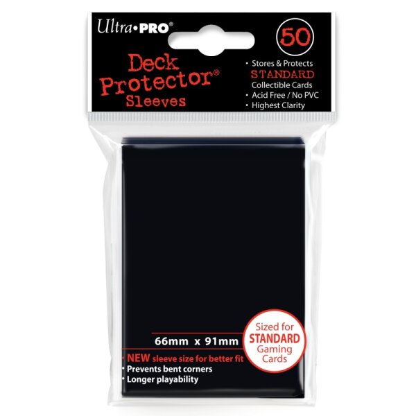 Ultra Pro 4 x Deck Protector (82669) - Sleeves - Black - Schwarz (4 x 50 Standard Sleeves)