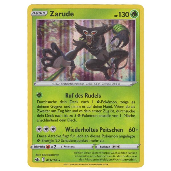 019/198 - Zarude - Holofoil-Rare
