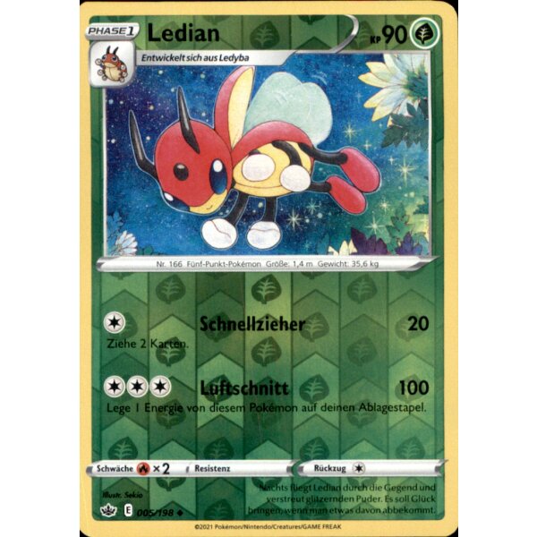 005/198 - Ledian - Reverse Holo