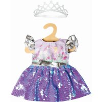 Puppen-Kleid Fee und Einhorn mit Wendepailletten und...