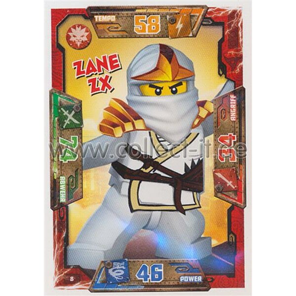 008 - Zane Zx - Helden Karte - LEGO Ninjago