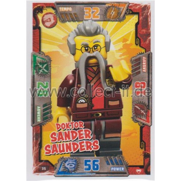 035 - Doktor Sander Saunders - Helden Karte - LEGO Ninjago SERIE 2