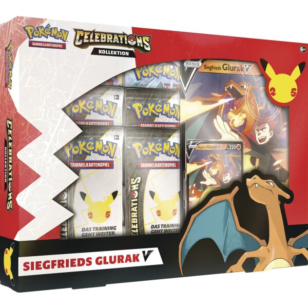 Pokemon Celebrations - Siegfrieds Glurak-V Box - Deutsch