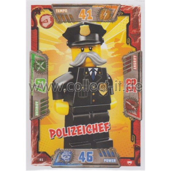 041 - Polizeichef - Helden Karte - LEGO Ninjago SERIE 2