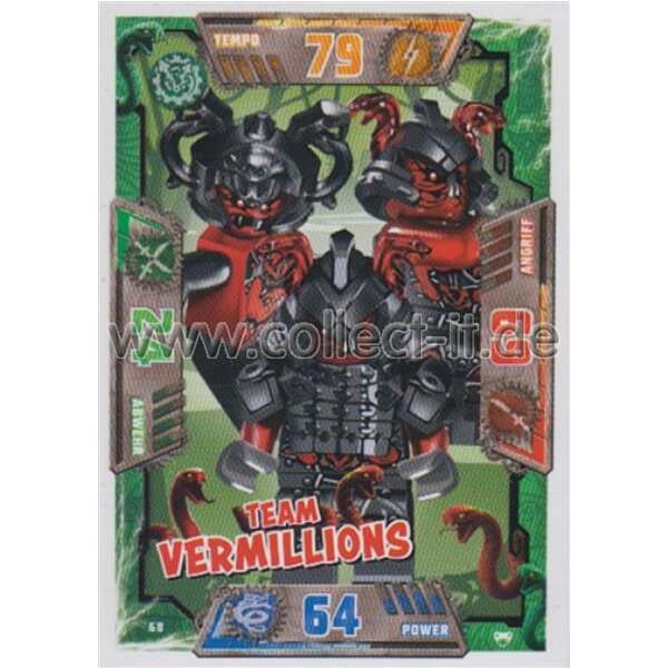 068 - Team Vermillions - Schurken Karte - LEGO Ninjago SERIE 2