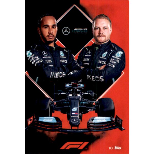 10 - Mercedes-AMG Petronas Formula One Team Card - 2021