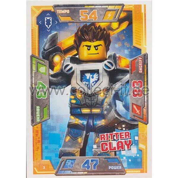 003 - Ritter Clay - Helden Karte - LEGO Nexo Knights
