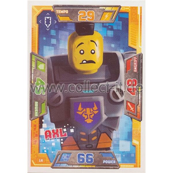 016 - Axl - Helden Karte - LEGO Nexo Knights