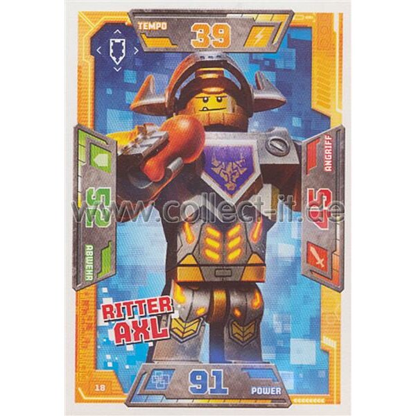 018 - Ritter Axl - Helden Karte - LEGO Nexo Knights