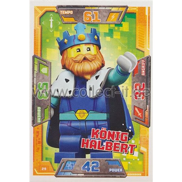 029 - König Halbert - Helden Karte - LEGO Nexo Knights