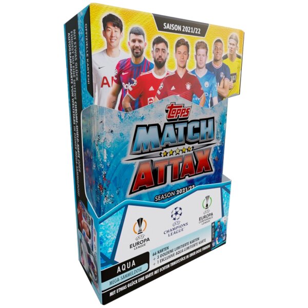 Topps Champions League 2021/22 - Trading Cards - 1 Tin Box(zufälliges Motiv)