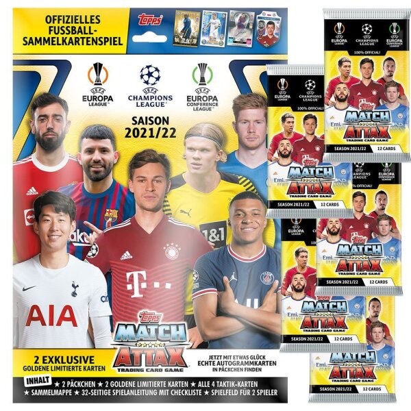 Topps Champions League 2021/22 - Trading Cards - 1 Starter + 5 Booster