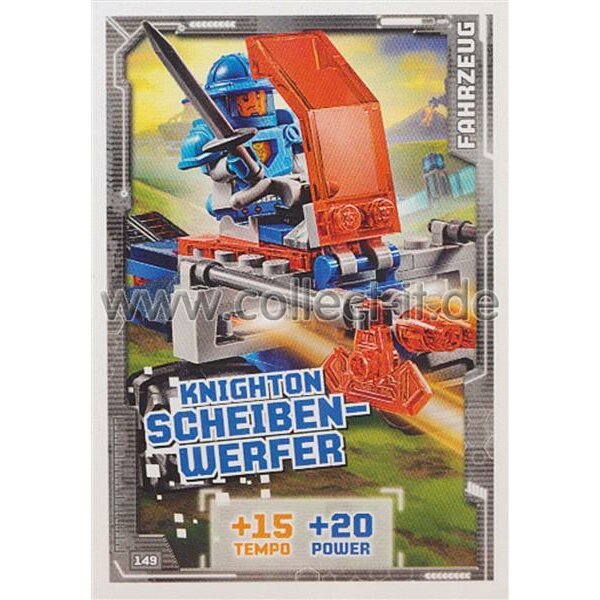 149 - Knighton Scheiben-Werfer - Fahrzeug Karte - LEGO Nexo Knights