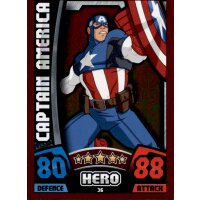 36 - Captain America - Foil Karte - Marvel Avengers 2015
