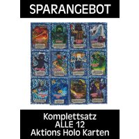 LEGO Ninjago (Serie 1) Alle 12 Aktions Holo Karten - Deutsch