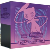 Hüllen 20 Stück + Pokemon SWSH08 - Fusionsangriff - Top-Trainer Box - Deutsch