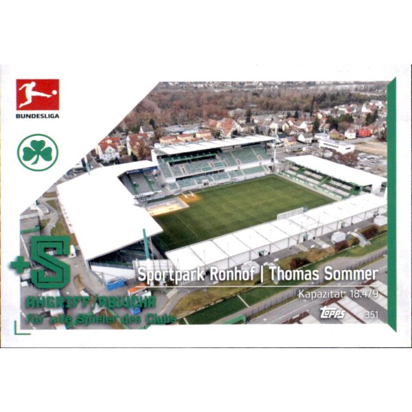 351 - Sportpark Ronhof/Thomas Sommer - Stadion Karte - 2021/2022