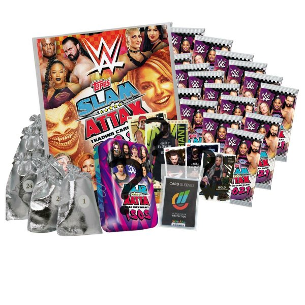 WWE Slam Attax - Der Adventskalender 2022 - 24 tolle Überraschungen DELUXE!!