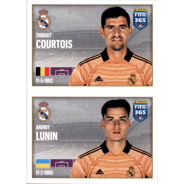 Sticker 124 Thibaut Courtois / Andriy Lunin