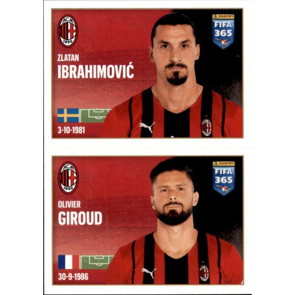 Sticker 283 Zlatan Ibrahimovic / Olivier Giroud