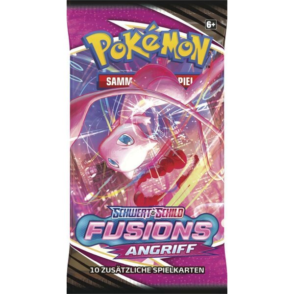 Hüllen 20 Stück + Pokemon SWSH08 - Fusionsangriff - 3 Booster - Deutsch