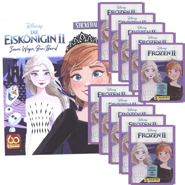 Disney Die Eiskönigin Serie 2 - Zwei Wege, Ein Band - Sammelsticker - 1 Album + 10 Tüten