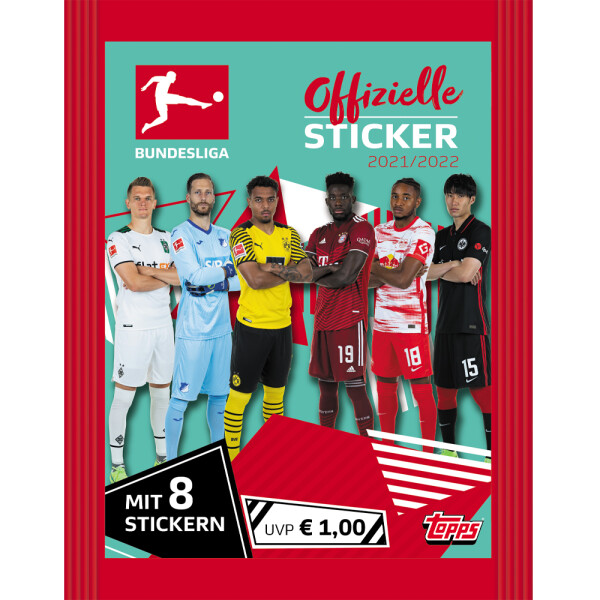 Topps Bundesliga Sammelsticker 2021/22 - Starterpack + 10 Tüten