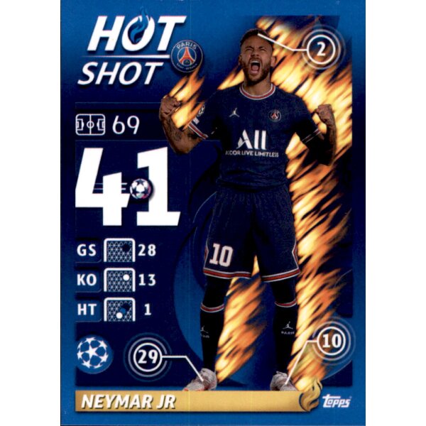 Sticker 87 - Neymar Jr - Hot Shot - Paris Saint-Germain