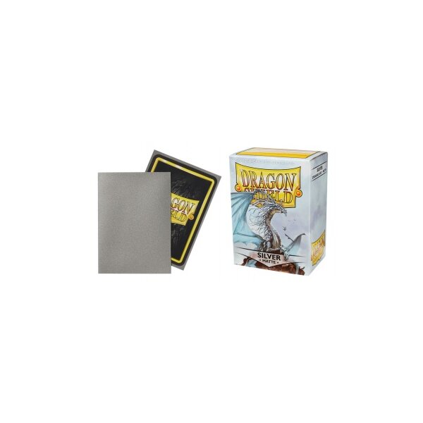 Dragon Shield Matte Sleeves - Silver (100 Sleeves)