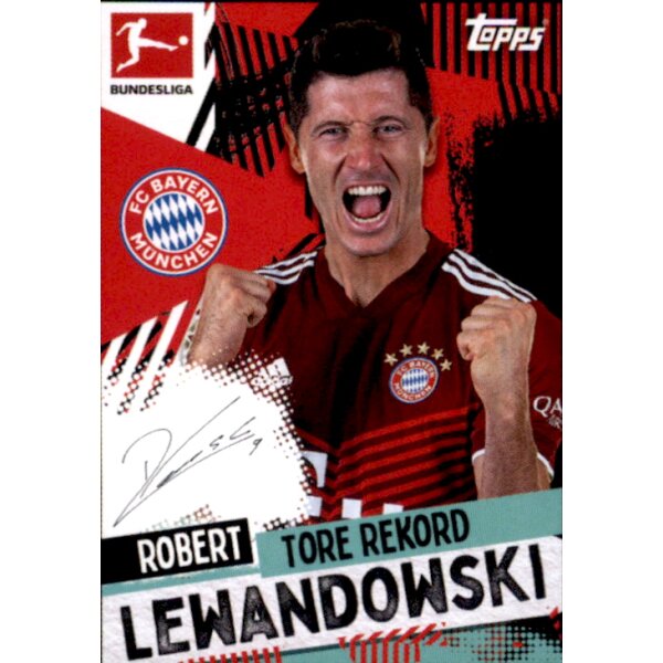 Topps Bundesliga 2021/22 - Robert Lewandowski - Limitierter Parallel Sticker Nr. 9