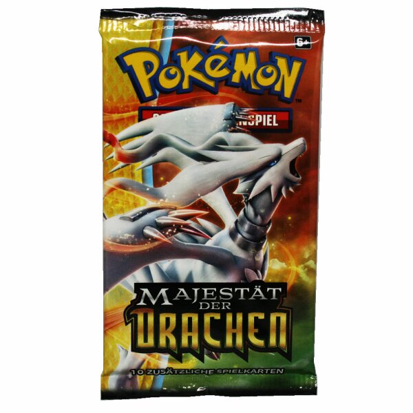 Pokemon Majestät der Drachen - 1 Booster - Artwork: Reshiram - Deutsch