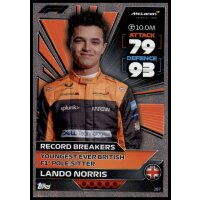 287 - Turbo Attax F1 2022 - Record Breaker - Lando Norris