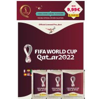 Panini WM 2022 Qatar Sammelsticker - Starter-Set 3 (Hardcover Album inkl. 3 Tüten)