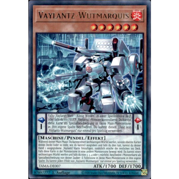 TAMA-DE007 - Vaylantz-Wutmarquis - 1. Auflage