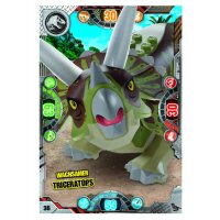 36 - Wachsamer Triceratops - Dinosaurier Karte - Serie 2