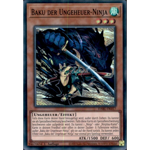 DABL-DE017 - Baku der Ungeheuer-Ninja - 1. Auflage