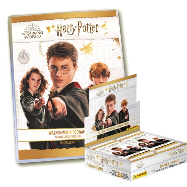 Harry Potter Welcome to Hogwarts - Trading Cards - 1 Starter + 1 Display (24 Booster)