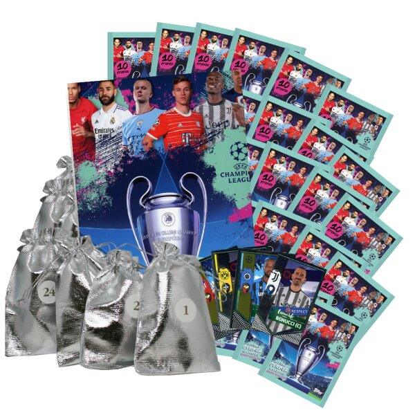 TOPPS Champions League 2022/23 Sticker-Adventskalender - 24 Überraschungen