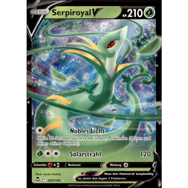 007/195 - Serpiroyal V - Holofoil Rare - SWSH12 Silberne Sturmwinde