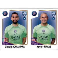 Sticker 214 Gianluigi Donnarumma/Keylor Navas