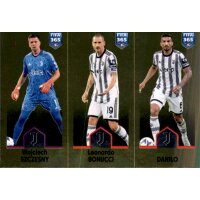 Sticker 311 Wojciech Szczesny/Leonardo Bonucci/Danilo