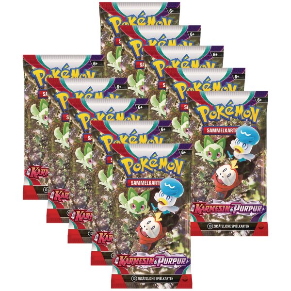 Pokemon Karmesin & Purpur - 10 Booster - Deutsch