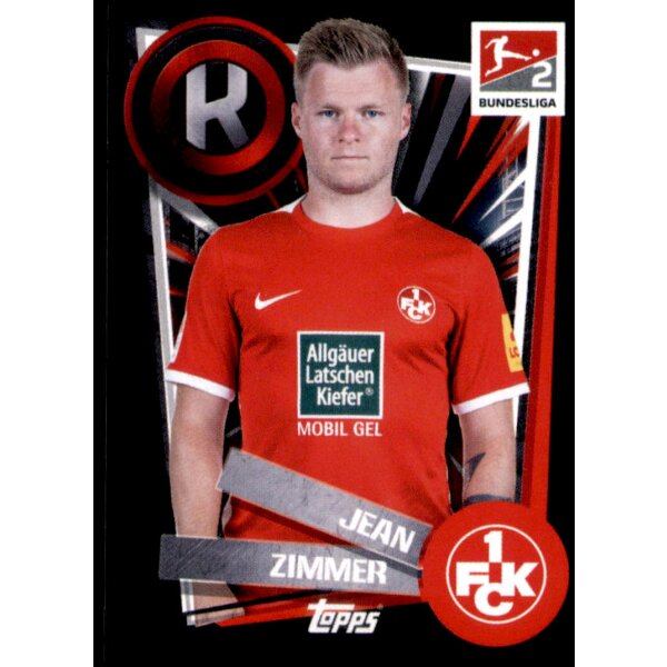 Topps Bundesliga 2022/23 - Sticker 398 - Jean Zimmer - 1. FC Kaiserslautern