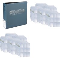 Ultra Pro Blue Collector Card Album + 100 9-Pocket Silver...