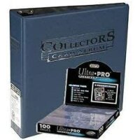 Ultra Pro Blue Collector Card Album + 100 9-Pocket Silver...