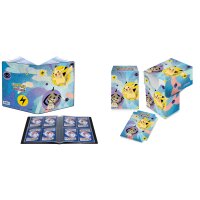 Pikachu & Mimikyu 4-Pocket Sammelalbum + Deck Box