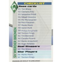 368 - SV Werder Bremen - Checklist - 2010/2011