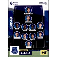 153 - Everton Line-Up - Aufstellkarten - 2022/2023